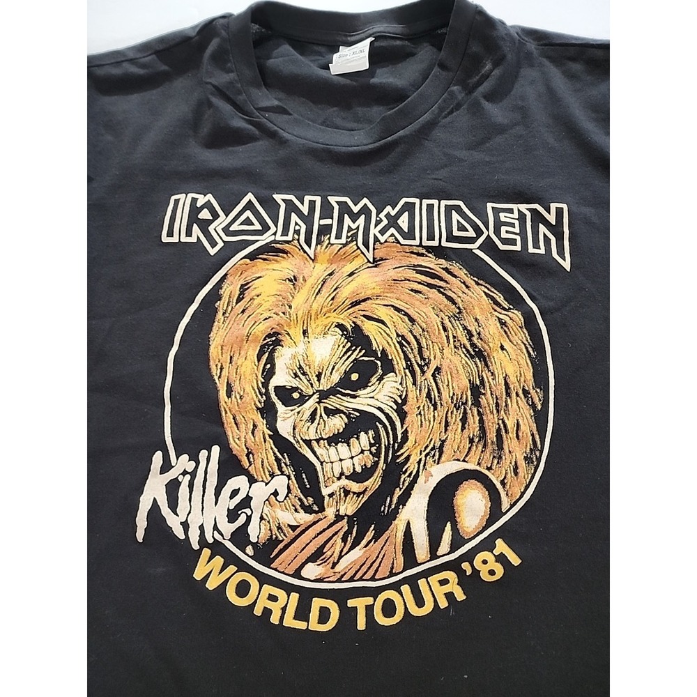 Iron Maiden World Tour 81 Killers‎ Steve Harris Official Tee T-Shirt Mens XL